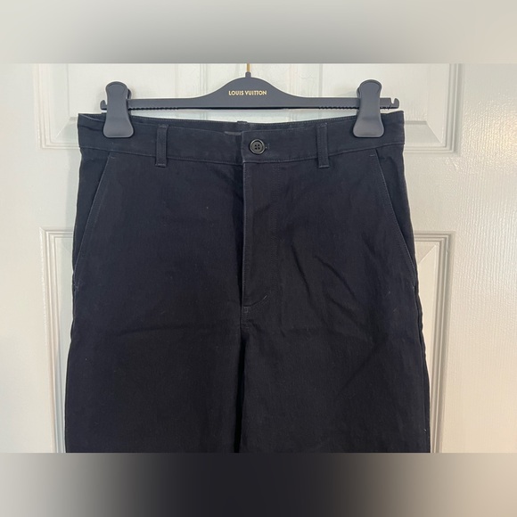 COS Button Fly Chino Pants Trousers High Rise Stretch Cotton Black Size 6 EUC - Picture 4 of 11